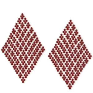 🆕 GUESS Crystal Kite Chandelier Earrings In Red